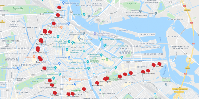 Poëzie op de stoep Map Poëzie op de stoep Map